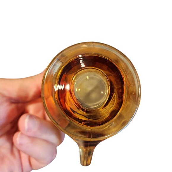 Vintage Martinsville Elegant Glass Newport Amber Sugar & Creamer Set - Picture 3 of 7